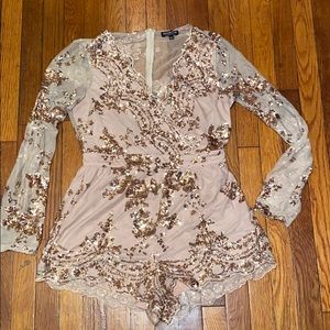 Sequened mesh romper